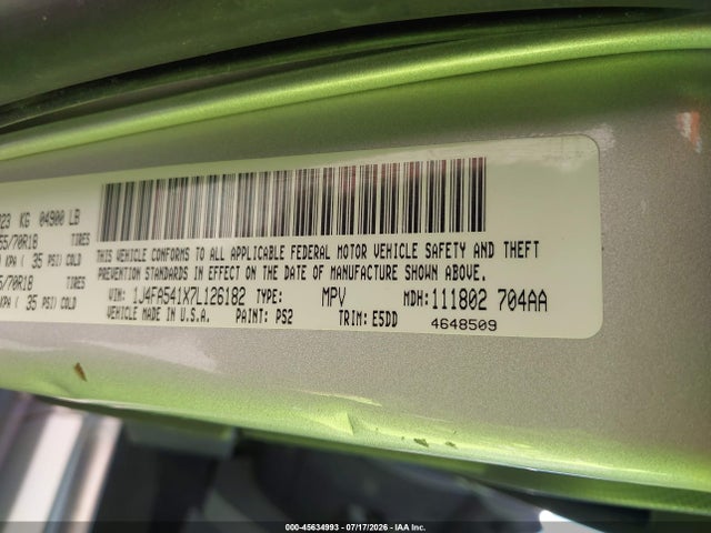 Продажа на аукционе авто 2007 Jeep Wrangler Sahara, vin: 1J4FA541X7L126182, номер лота: 45634993