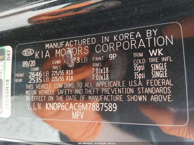 KIA SPORTAGE S 2021 KNDP6CAC6M7887589 Image 9