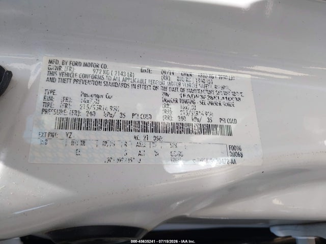 Aukcja sprzedaży 2014 Ford Focus Se, vin: 1FADP3F28EL416638, numer aukcji: 45635241
