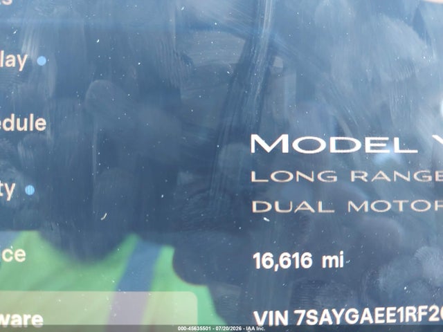 Aukcja sprzedaży 2024 Tesla Model Y Long Range Dual Motor All-wheel Drive, vin: 7SAYGAEE1RF204462, numer aukcji: 45635501