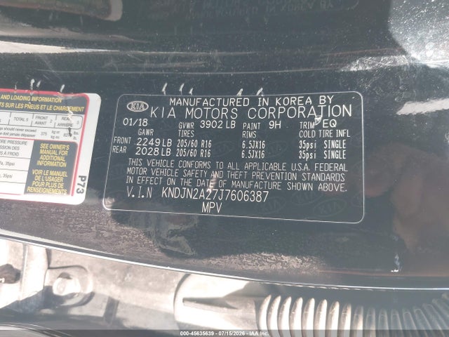 KIA Soul 2018 KNDJN2A27J7606387 Image 9