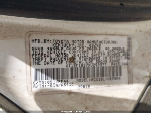 Продажа на аукционе авто 1999 Toyota Avalon Xls, vin: 4T1BF18B7XU293977, номер лота: 45635711