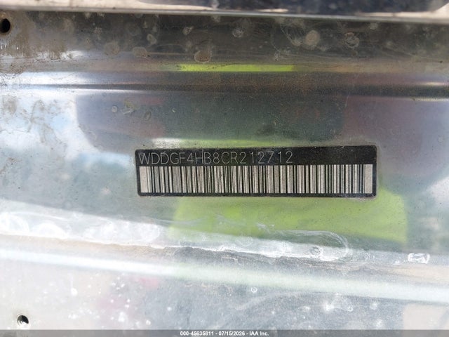 45635811 :رقم المزاد ، WDDGF4HB8CR212712 vin ، 2012 Mercedes-benz C 250 Sport مزاد بيع