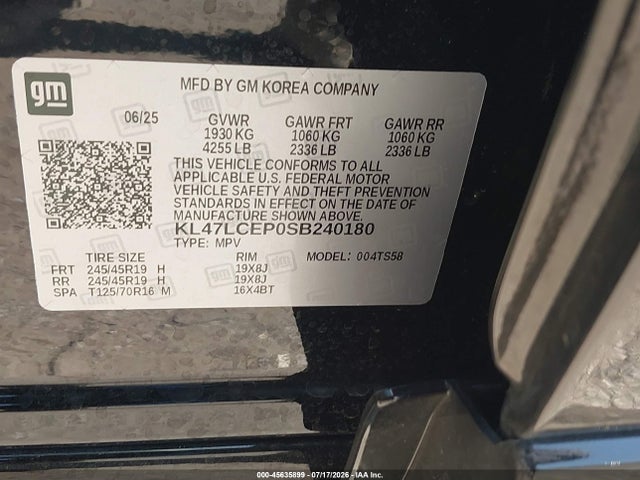 Aukcja sprzedaży 2025 Buick Envista Avenir Fwd, vin: KL47LCEP0SB240180, numer aukcji: 45635899