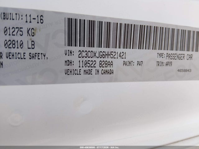 Dodge Charger Sxt Awd 2017 2C3CDXJG6HH521421 Image 9