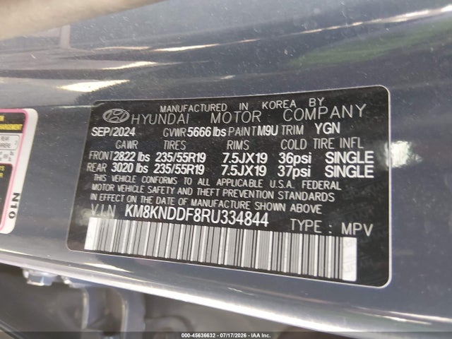 Aukcja sprzedaży 2024 Hyundai Ioniq 5 Sel, vin: KM8KNDDF8RU334844, numer aukcji: 45636632