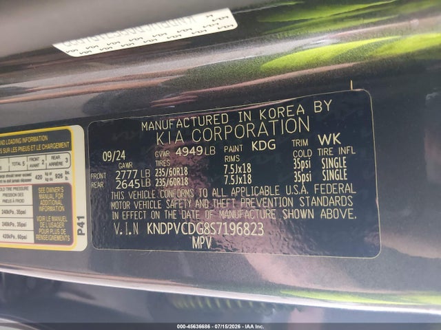 Продажа на аукционе авто 2025 Kia Sportage Hybrid Ex, vin: KNDPVCDG8S7196823, номер лота: 45636686