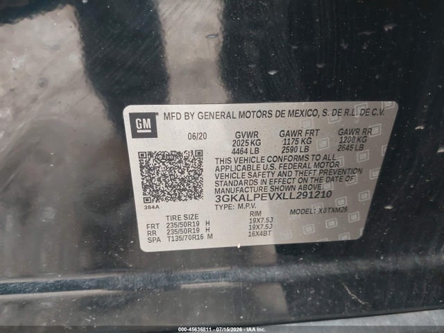 Продаж на аукціоні авто 2020 Gmc Terrain Fwd Slt, vin: 3GKALPEVXLL291210, номер лоту: 45636811
