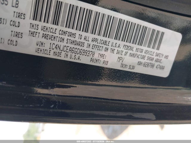 Jeep Compass High Altitude Edition 2016 1C4NJCEA6GD699370 Image 9