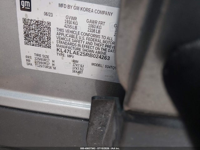 Продаж на аукціоні авто 2024 Buick Envista Preferred Fwd, vin: KL47LAE25RB024263, номер лоту: 45637343