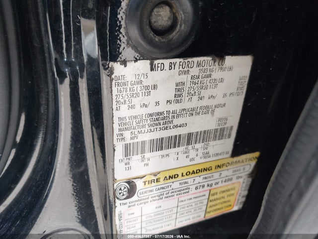 5LMJJ3JT3GEL06403 Lincoln Navigator L Select