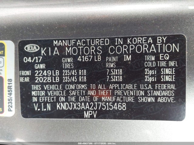 KIA Soul ! 2018 KNDJX3AA2J7515468 Image 9