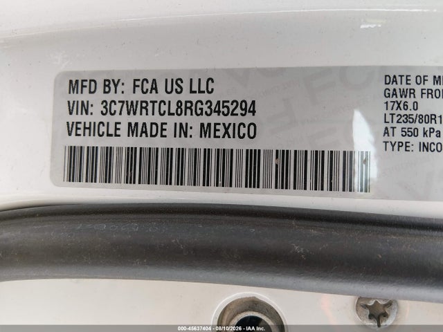 Продажа на аукционе авто 2024 Ram 3500, vin: 3C7WRTCL8RG345294, номер лота: 45637404