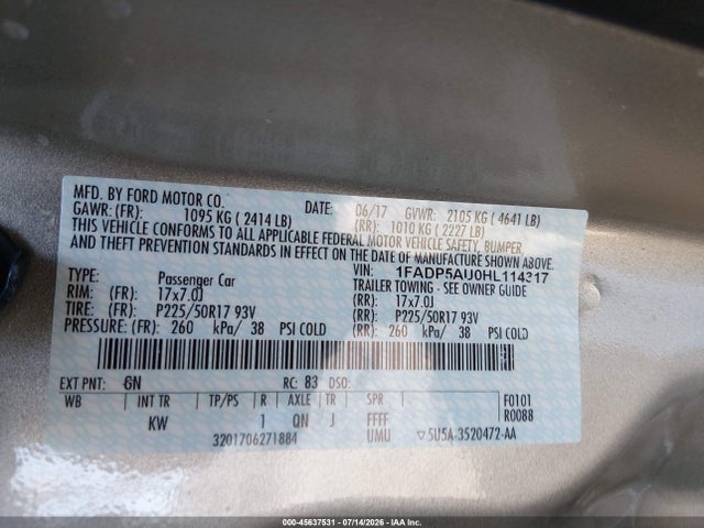 Ford C-max Hybrid Se 2017 1FADP5AU0HL114317 Image 9