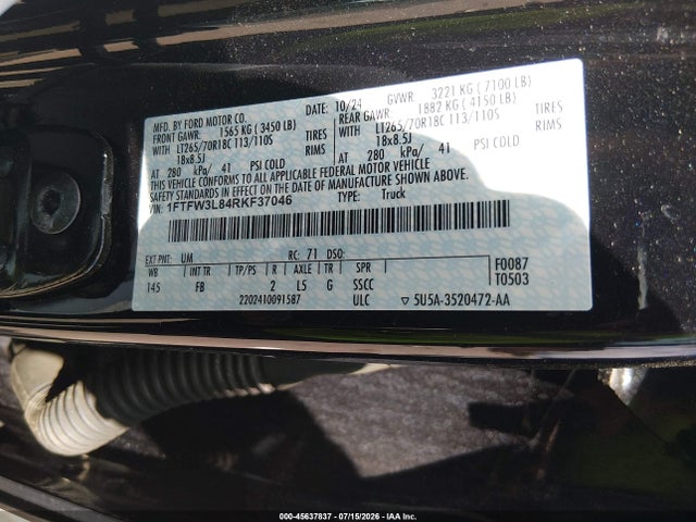 Ford F-150 Xlt 2024 1FTFW3L84RKF37046 Image 9