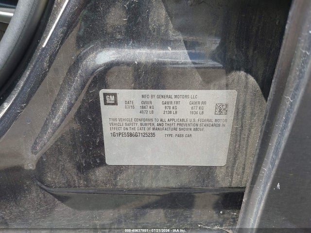 1G1PE5SB6G7125235 Chevrolet Cruze Limited 1lt Auto