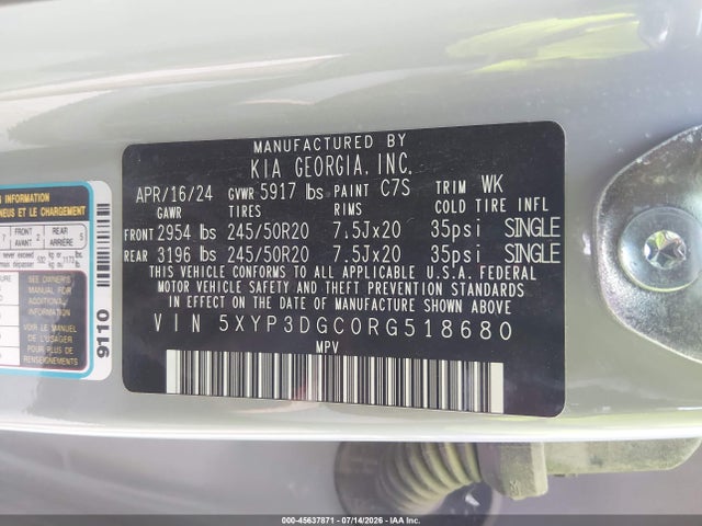 KIA Telluride Ex X-line 2024 5XYP3DGC0RG518680 Image 9