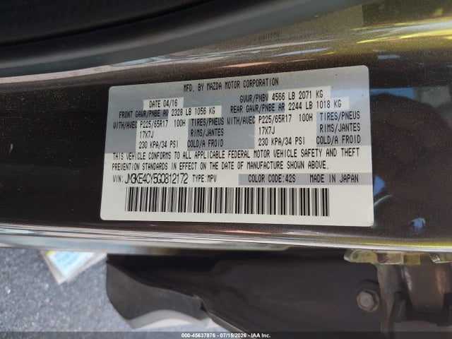 JM3KE4CY5G0812172 Mazda Cx-5 Touring