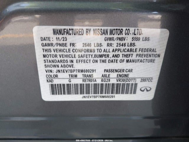 Infiniti Q50 LUXE 2024 JN1EV7BP7RM600291 Image 9
