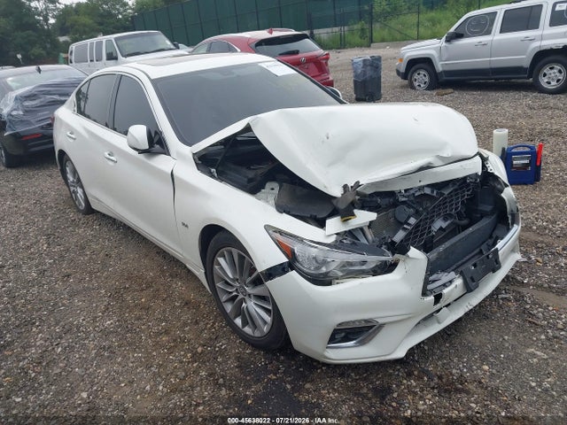 2019 Infiniti Q50 3.0t Luxe მანქანა იყიდება აუქციონზე, vin: JN1EV7AR0KM551847, აუქციონის ნომერი: 45638022