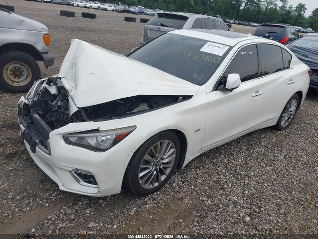 2019 Infiniti Q50 3.0t Luxe მანქანა იყიდება აუქციონზე, vin: JN1EV7AR0KM551847, აუქციონის ნომერი: 45638022