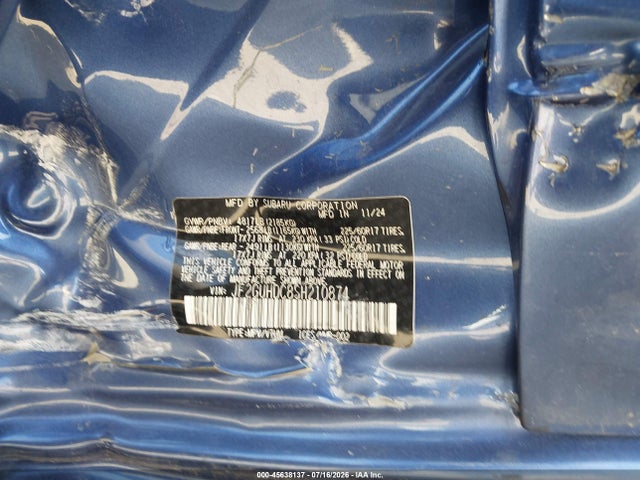 Aukcja sprzedaży 2025 Subaru Crosstrek Premium, vin: JF2GUHDC8SH210874, numer aukcji: 45638137