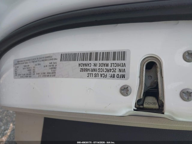 45638175 :رقم المزاد ، 2C4RC1CG1NR146692 vin ، 2022 Chrysler Voyager Lx مزاد بيع