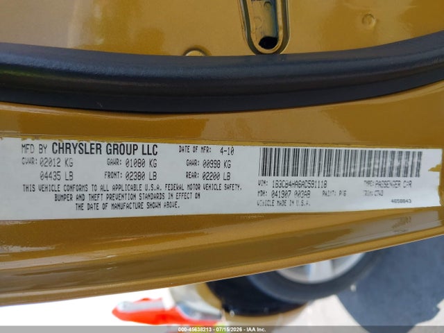 Продаж на аукціоні авто 2010 Dodge Caliber Sxt, vin: 1B3CB4HA6AD591118, номер лоту: 45638213