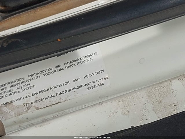 2015 Mack 700 Gu700 მანქანა იყიდება აუქციონზე, vin: 1M1AX09YXFM024185, აუქციონის ნომერი: 45638221