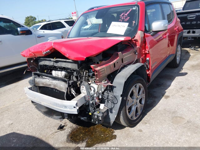 2016 Jeep Renegade Limited მანქანა იყიდება აუქციონზე, vin: ZACCJBDT2GPC69759, აუქციონის ნომერი: 45638238