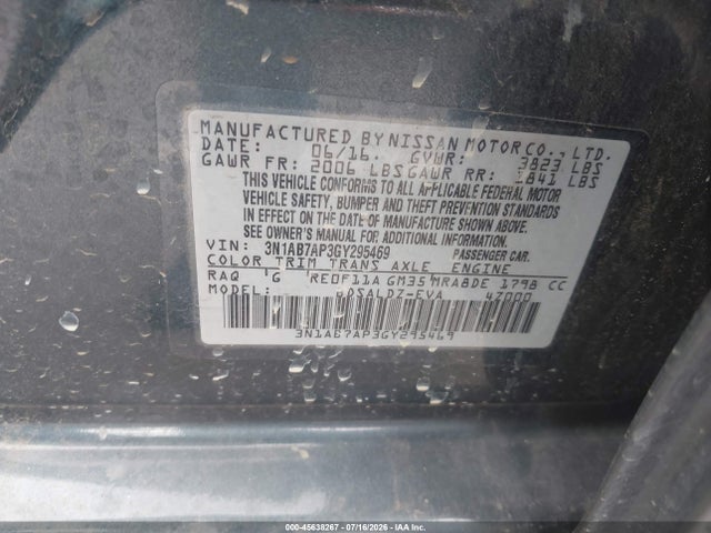 Nissan SENTRA SV 2016 3N1AB7AP3GY295469 Image 9