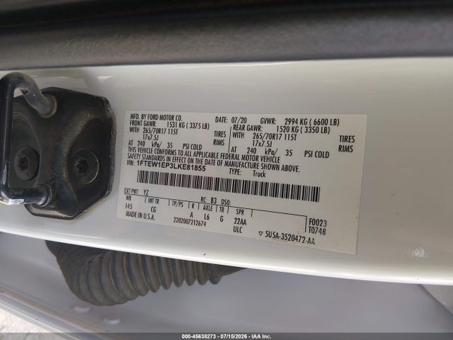1FTEW1EP3LKE81855 Ford F-150 Xl
