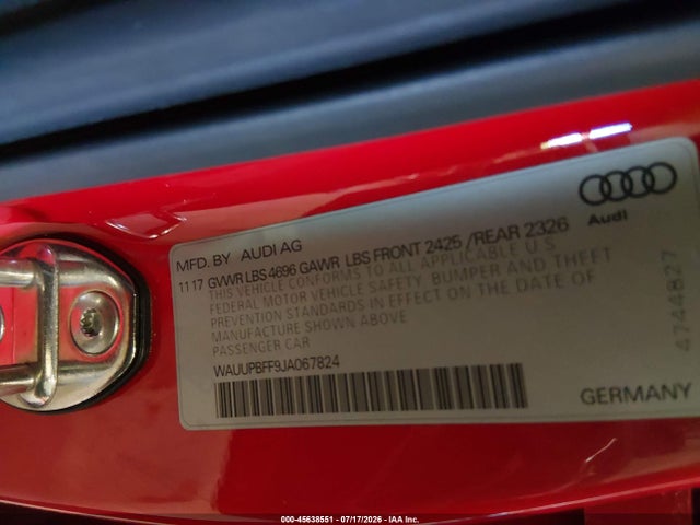Aukcja sprzedaży 2018 Audi A3 E-tron 1.4t Premium/1.4t Tech Premium, vin: WAUUPBFF9JA067824, numer aukcji: 45638551