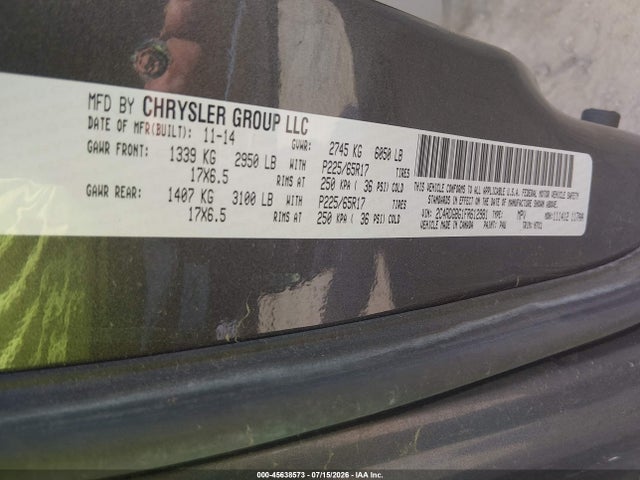 Продажа на аукционе авто 2015 Dodge Grand Caravan Se, vin: 2C4RDGBG1FR612981, номер лота: 45638573