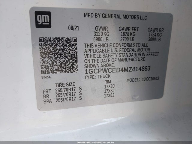 1GCPWCED4MZ414863 Chevrolet Silverado 1500 2wd Short Bed Lt