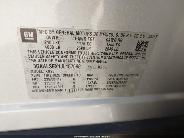 3GKALSEX1JL157588 GMC Terrain Denali