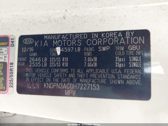 KIA Sportage Ex 2017 KNDPN3AC0H7227153 Image 9