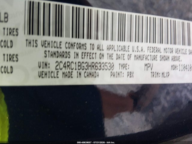 2C4RC1BG3HR633530 Chrysler Pacifica Touring-l