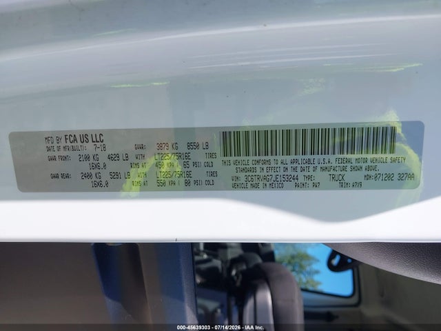 3C6TRVAG7JE153244 RAM Promaster 1500