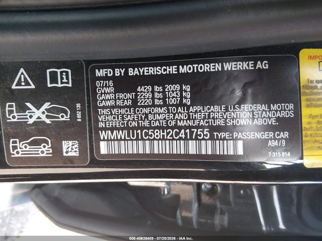Продаж на аукціоні авто 2017 Mini Clubman Cooper, vin: WMWLU1C58H2C41755, номер лоту: 45639409
