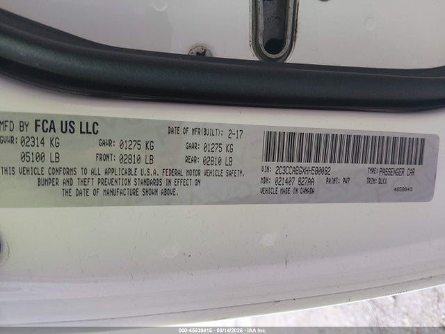 2C3CCABGXHH580082 Chrysler 300 300s Alloy Edition