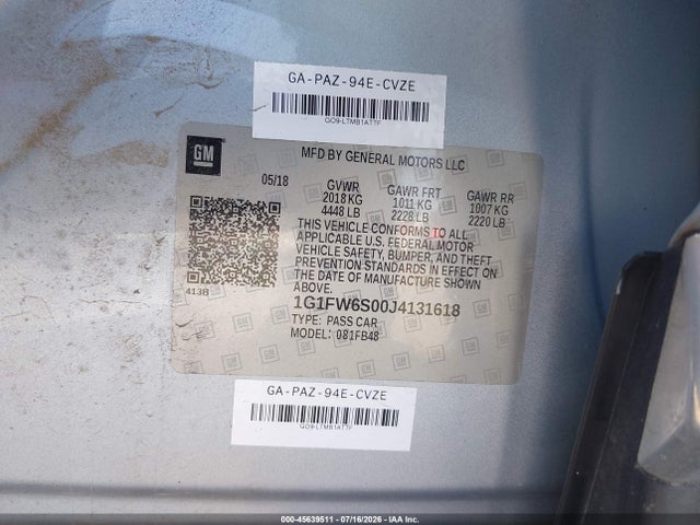 Chevrolet BOLT EV LT 2018 1G1FW6S00J4131618 Image 9
