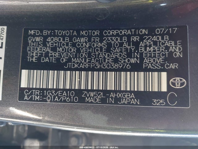 Toyota Prius Prime Advanced 2017 JTDKARFP3H3038976 Image 9