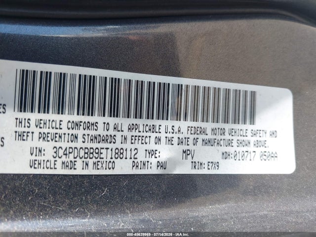 3C4PDCBB9ET188112 Dodge Journey Sxt
