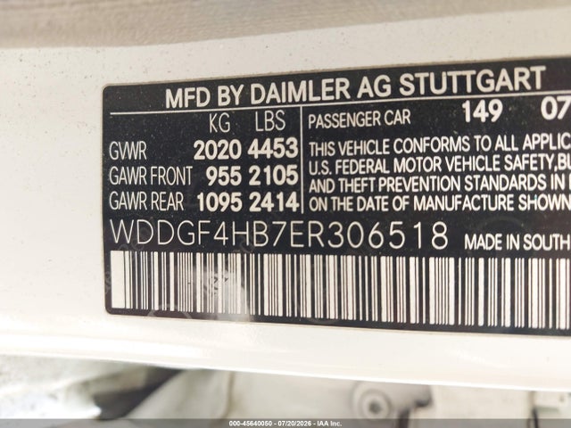 Продажа на аукционе авто 2014 Mercedes-benz C 250 Sport, vin: WDDGF4HB7ER306518, номер лота: 45640050