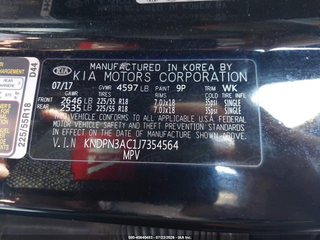 KIA Sportage Ex 2018 KNDPN3AC1J7354564 Image 9