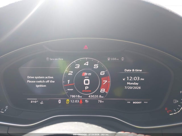 45640490 :رقم المزاد ، WAUB4CF56JA126812 vin ، 2018 Audi S5 3.0t Premium Plus مزاد بيع