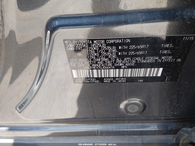 JTMZFREV7GJ066418 Toyota RAV4 LE