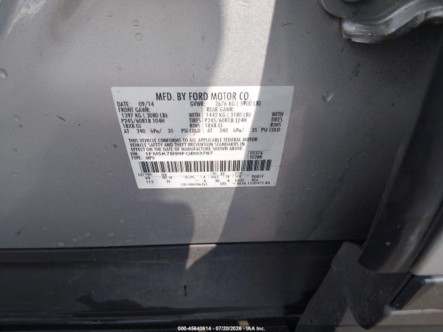 Продаж на аукціоні авто 2015 Ford Explorer, vin: 1FM5K7B99FGB03787, номер лоту: 45640614