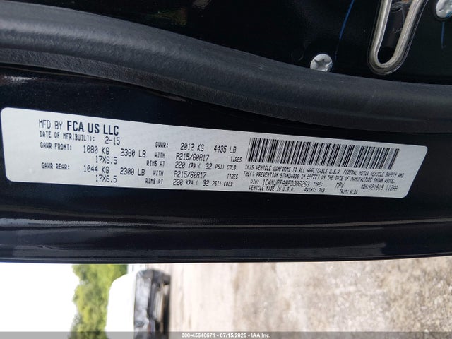 Продаж на аукціоні авто 2015 Jeep Patriot High Altitude Edition, vin: 1C4NJPFA8FD306263, номер лоту: 45640671